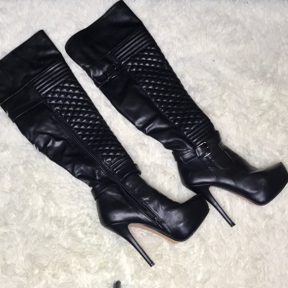 Black over the knee boots